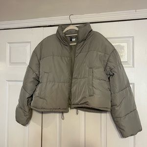 H&M Puffer Jacket Light Sage Green